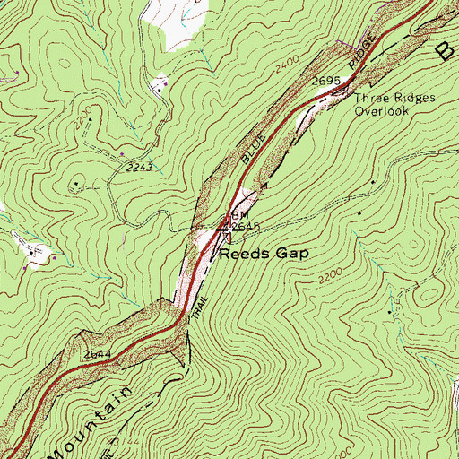 Topographic Map of Reids Gap, VA