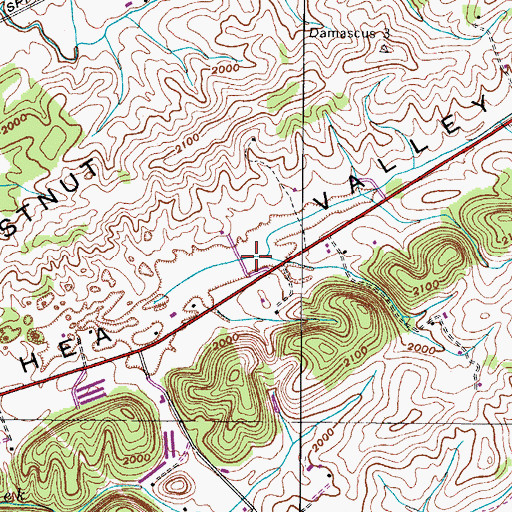 Topographic Map of Rhea Valley, VA