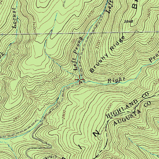 Topographic Map of Right Prong Benson Run, VA