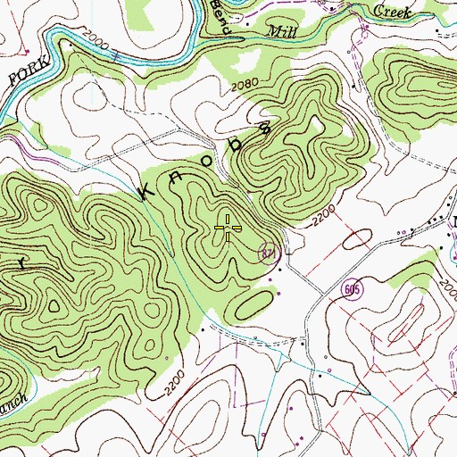 Topographic Map of River Knobs, VA