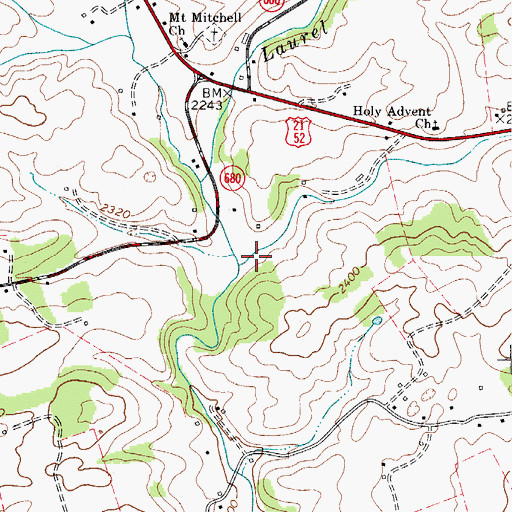 Topographic Map of Sally Run, VA