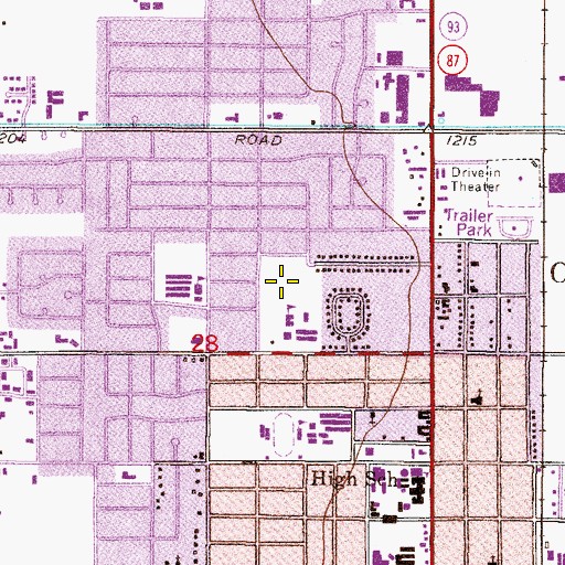 Topographic Map of Palo Verde Park, AZ