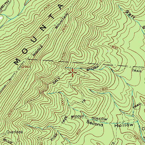 Topographic Map of Salt Stump Trail, VA