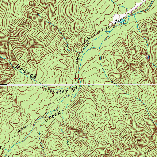 Topographic Map of Saltpeter Branch, VA