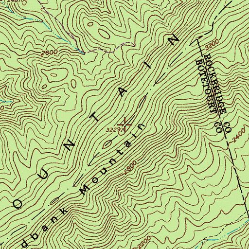 Topographic Map of Sandbank Mountain, VA