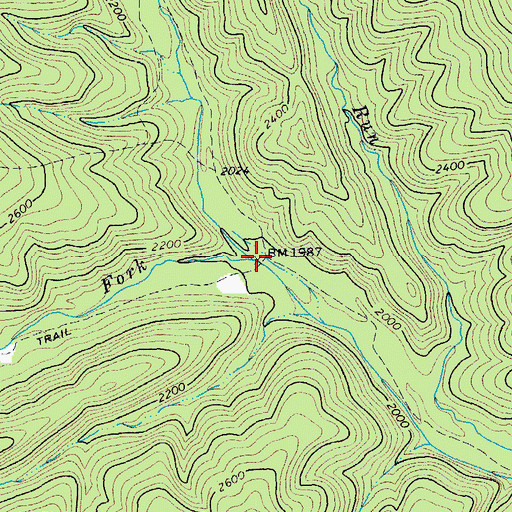 Topographic Map of North Fork Little River, VA