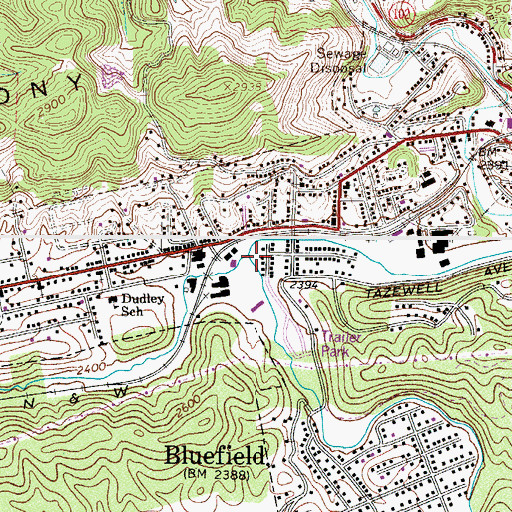Topographic Map of Wrights Valley Creek, VA