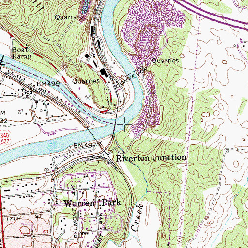 Topographic Map of South Fork Shenandoah River, VA