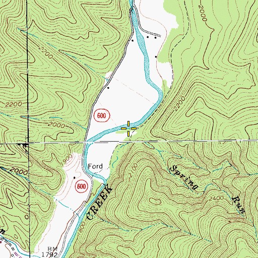 Topographic Map of Spring Run, VA