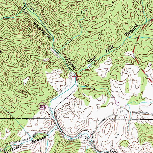 Topographic Map of Star Hill Branch, VA