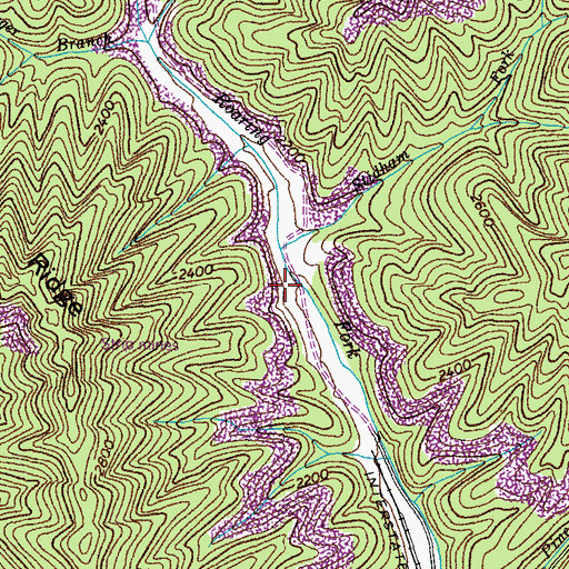 Topographic Map of Stidham Fork, VA