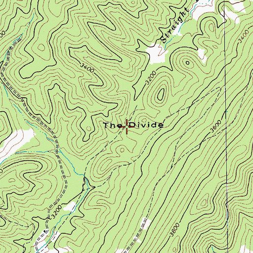 Topographic Map of The Divide, VA