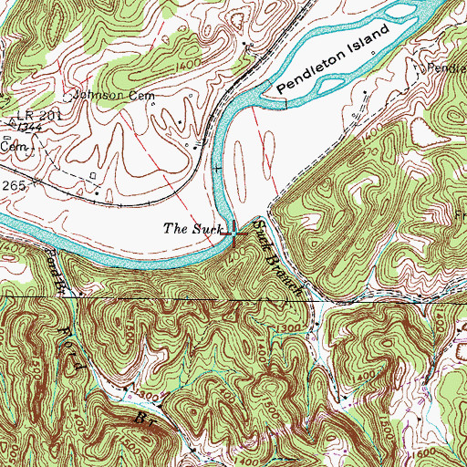 Topographic Map of The Suck, VA