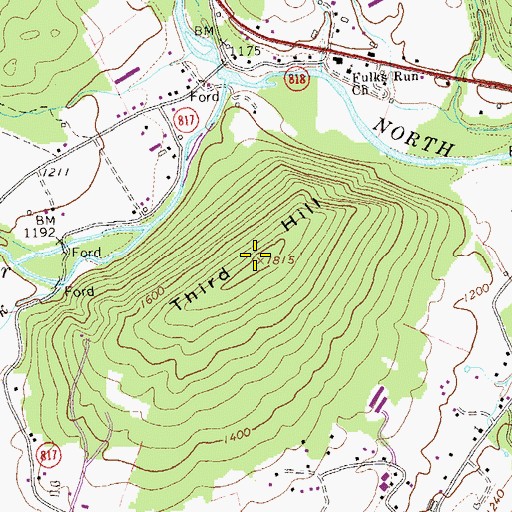 Topographic Map of Third Hill, VA
