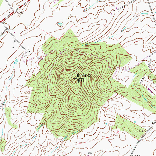 Topographic Map of Third Hill, VA