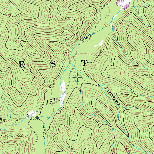 Topographic Map of Timber Hollow, VA