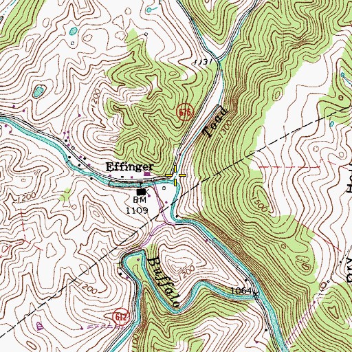Topographic Map of Toad Run, VA