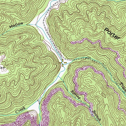 Topographic Map of Trace Fork, VA