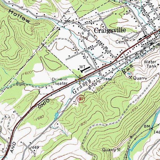 Topographic Map of Wallace Draft, VA