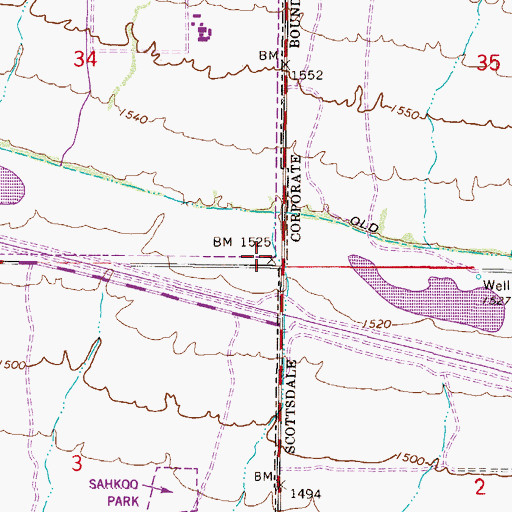 Topographic Map of Paradise Valley Substation, AZ