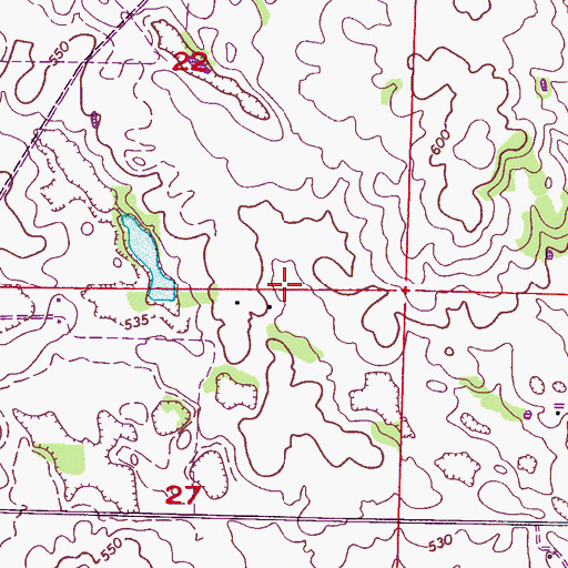 Topographic Map of Jackson Hill Pond, AL