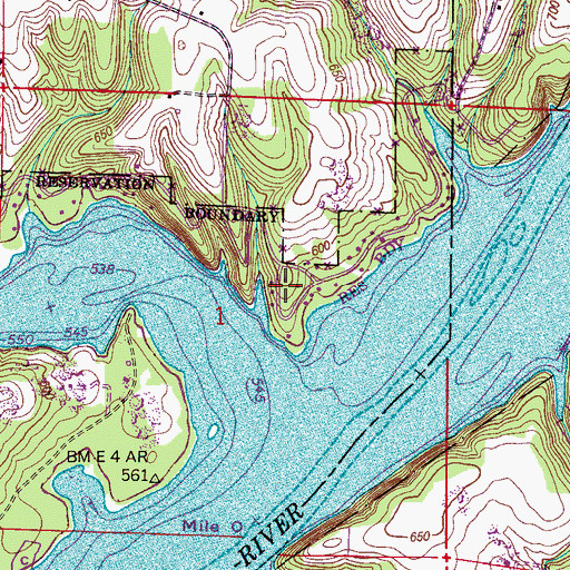 Topographic Map of Elk Shores, AL