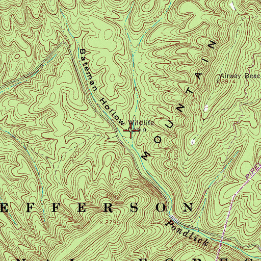 Topographic Map of Wildlife Cabin, VA
