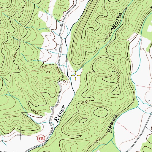 Topographic Map of Wolfe Draft, VA