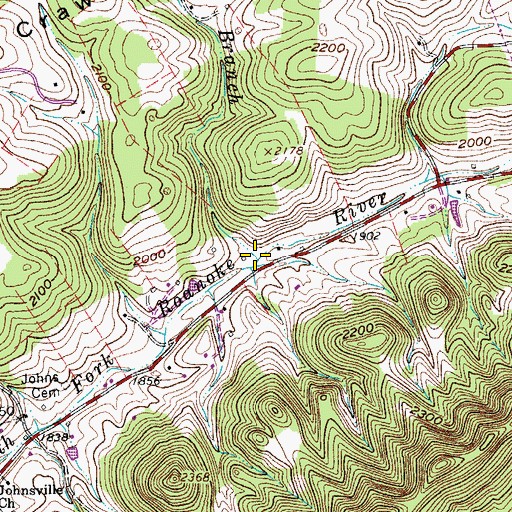 Topographic Map of Wright Branch, VA