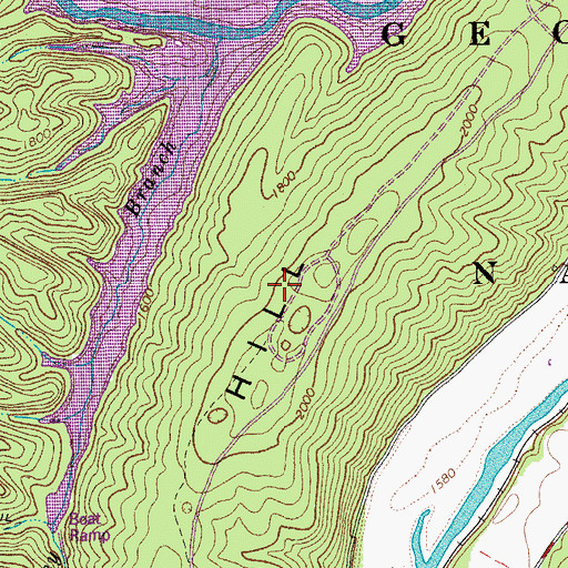 Topographic Map of Morris Hill Campground, VA
