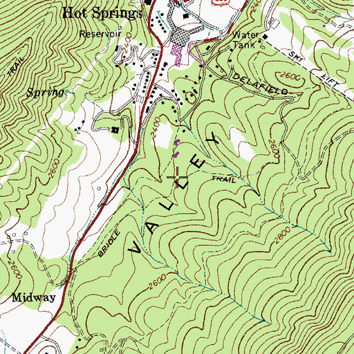 Topographic Map of Bridle Trail, VA