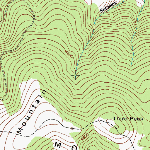 Topographic Map of Third Peak Trail, VA