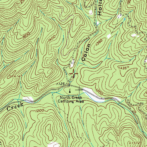 Topographic Map of Colon Hollow Shelter Campground, VA