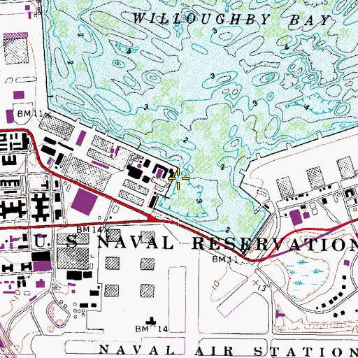 Topographic Map of Boush Creek (historical), VA