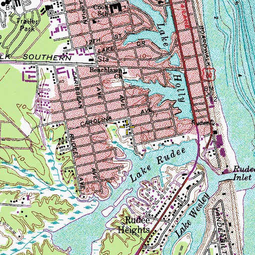 Topographic Map of Lake View, VA