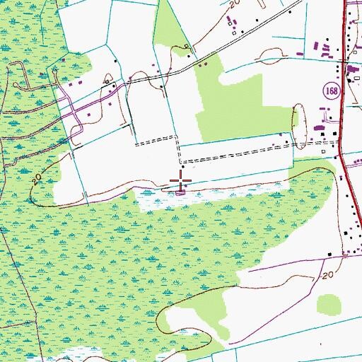 Topographic Map of Enohla Farms, VA