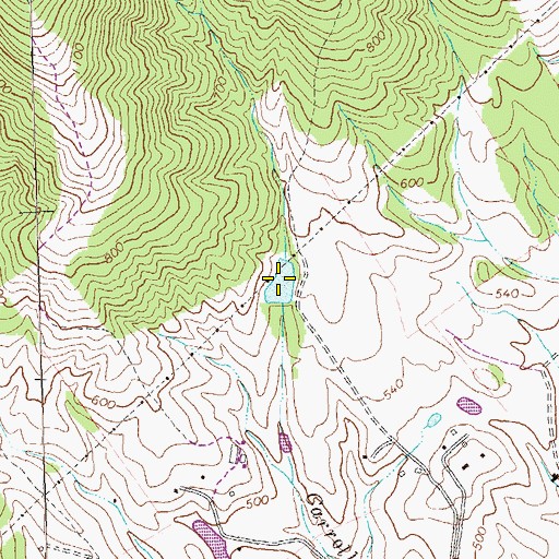Topographic Map of Hallock Pond, VA