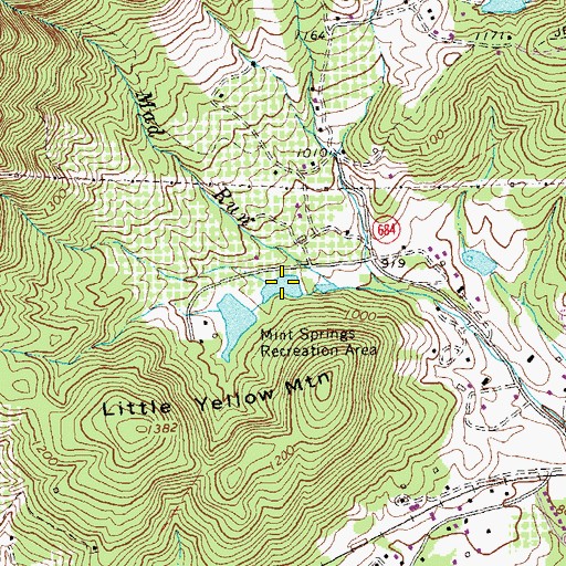 Topographic Map of Crozet Water Supply Reservoir, VA