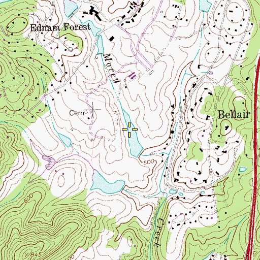 Topographic Map of Birdwood Dam, VA