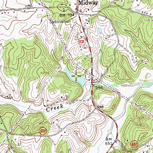 Topographic Map of Sportsman Lake, VA