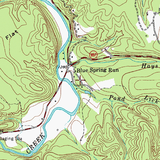 Topographic Map of Pond Lick Branch Dam, VA