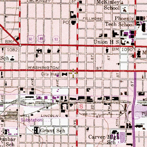 Topographic Map of Patriot Square, AZ