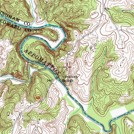 Topographic Map of Orange Dam, VA