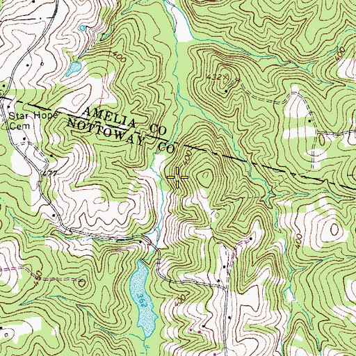 Topographic Map of Perron Dam, VA