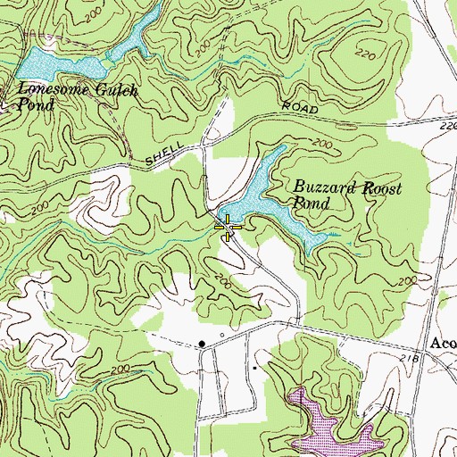 Topographic Map of Buzzard Roost Pond Dam, VA