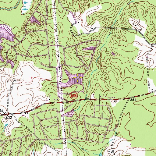 Topographic Map of Lake Devolia Dam, VA