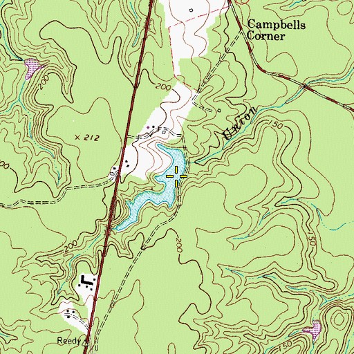 Topographic Map of Margaret Pitts Dam, VA