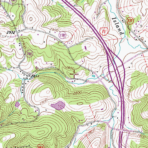 Topographic Map of Patch Incorporated Dam, VA
