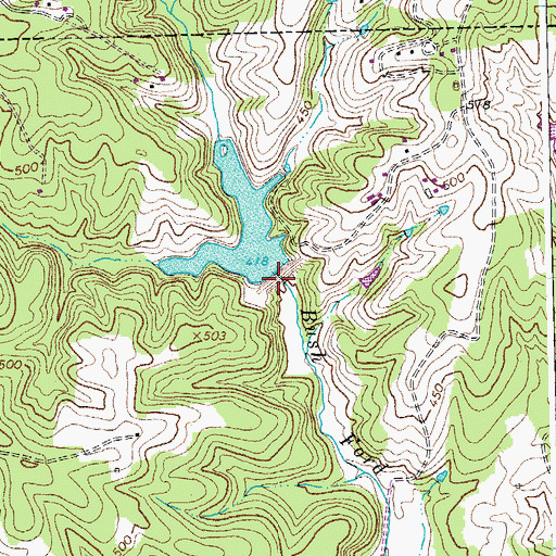Topographic Map of Roanoke Creek Number 35a Dam, VA