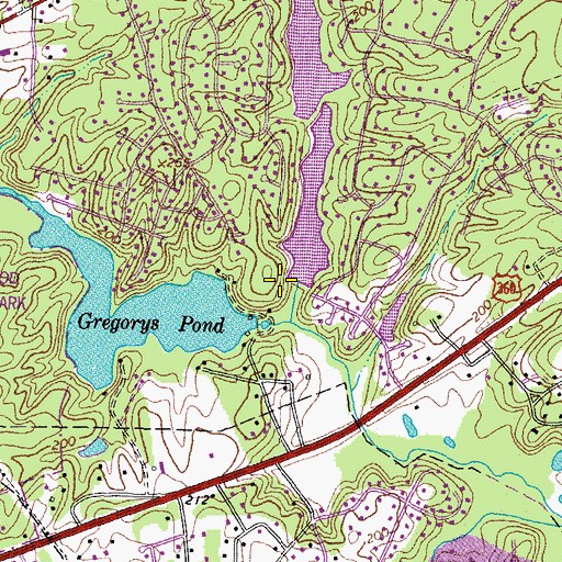 Topographic Map of Lower Beaver Pond Dam, VA